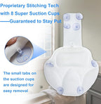 2025 Petal-Shaped Ultra-Comfort Bath tub Pillow for Head,Neck and Backrest,Extra Thick & Soft,Anti-Slip Suction Cups,Fit All Bathtubs,Washable,Luxury Bathroom Accessories,Spa Day Gifts for Women Men