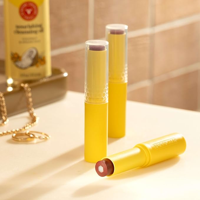 Burt’s Bees Stocking Stuffers, Tinted Boosted Balm, Cheeky Cherry, Hydrating Tinted Lip Balm, 24 Hour Lip Moisturizer with Responsibly Sourced Beeswax, 100% Natural Origin, 1 Count, 0.16oz