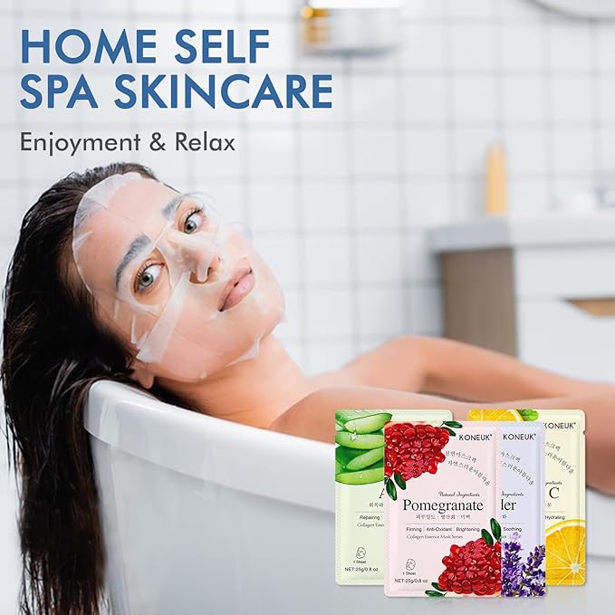 126 Pack Sheet Face Masks Skincare, Bulk Facial Mask Gifts Set for Women Skin Care, Hydrating Face Masks Suitable for All Skin Types, Face Mask Spa for Sensitive Skin