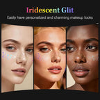 24pcs Glitter Freckles Makeup Patches-Holographic-Face Glitter Speckles, Sparkle Speckles Patches for Women, Glitter Face Freckles Tattoo, Cute Sparkling Fake Freckles,Party Festival Decorations