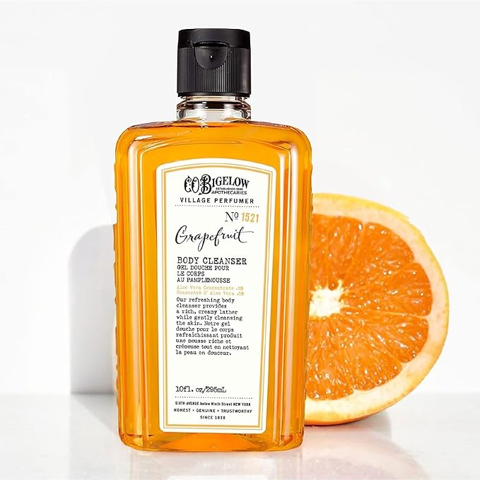 C.O. Bigelow Grapefruit Apothecary Duo Skin Care Gift Set, Body Wash & Body Lotion, Liquid Soap & Moisturizing Lotion, Set of 2, 10 Fl Oz