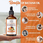 VITAL AFFAIR Batana Oil-Hair Growth Oil-4 Fl Oz-Glass Bottle-Cold Pressed-100% Raw-Dr Sebi Recommended-Essential Nutrients-For Women & Men