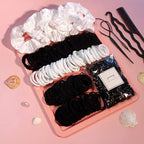 YANRONG 755PCS Hair Accessories for Woman Set Seamless Ponytail Holders Variety Hair Scrunchies Hair Bands Scrunchy Hair Ties 759 Piece Set