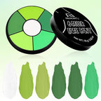 Green Face Body Paint, Professional 6 Colors Body Paint SFX Makeup Palette, Cream Water Based Green Face Paint for Adults Cosplay Halloween SFX Costumes Hulk Witch Monster Costumes Party