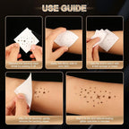 Glitter Freckles Face Tattoo,Glitter Freckles, Metallic Gold Makeup Patches,14 Assorted Sparkle Face Tattoos