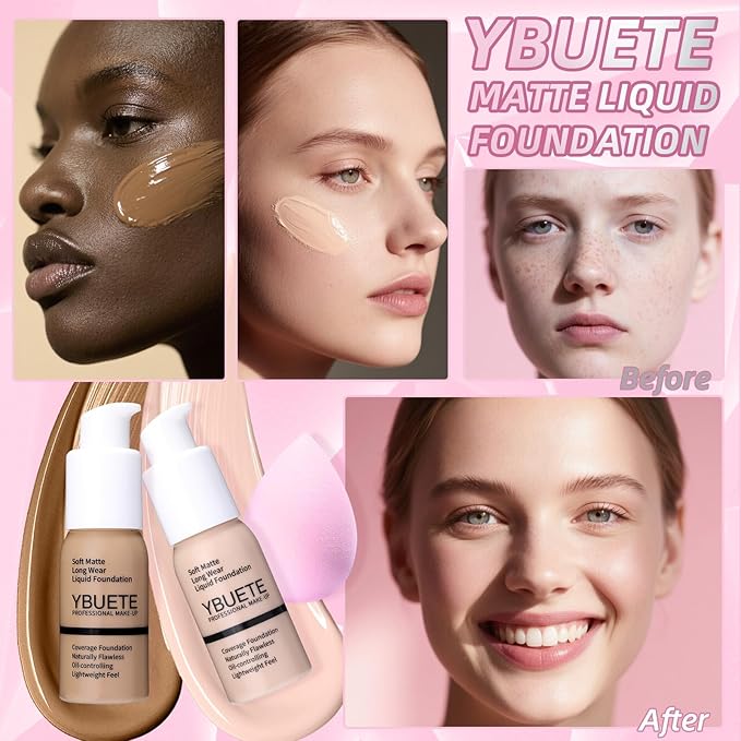 Professional Makeup Kit for Girl Women, Full Starter Cosmetic Set with Storage Case, Reusable Full Cosmetic Train Case Included Foundation Eyeshadow Blush Lipstick Lip Liner Mascara Eyeliner