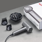 TYMO Hair Dryer with Diffuser, 1500W High-Speed Professional AIRHYPE Lite Blow Dryer with Comb for Fast Drying, 110,000RPM Brushless Motor, 200 Million Ionic Hairdryer, 3 Speeds & 4 Temps, Low-Noise