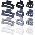 3 Styles Hair Clips for Women Small Medium Big Claw Clips for Thin Thick Hair 12 Pcs Hair Claw Clips Hair Clips Combination Hair Accessories for Women (Grey)