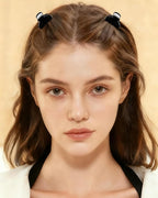 MAORULU 2 Pack Mini Acetate Hair Claw Clips – 1.6 Inch Small Durable Hair Clips for Women & Girls, Strong Hold Tiny Jaw Clips for Bangs & Half Up Hairstyles (Black)