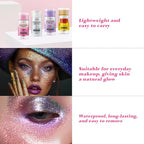 Hair Glitter, Pink Glitter Stick for Hair and Body, Hair & Body Sparkle On-The-Go | Singer Concert Music Rave Festival-Ready Shimmer