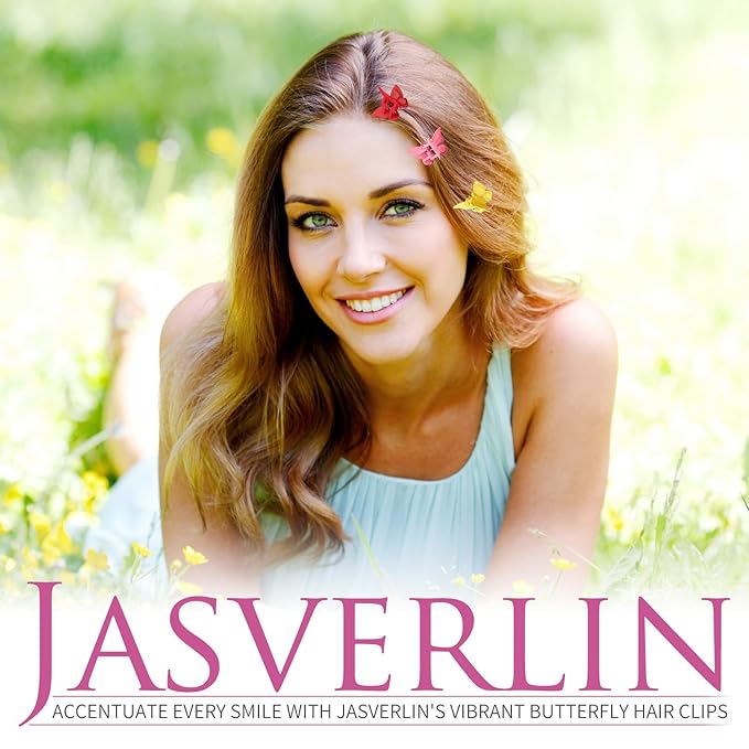 Colorful Mini Butterfly Hair Clips Claw Y2K 90s Cute No Slip Accessories for Women Girls Kids Thin Thick Curly Hair 50 pcs Set Bulk (Basic Color)