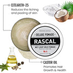 Original Rascal Deluxe Pomade for Men #4 - Hair Paste with Light Hold & Wet Look - High Shine Hair Molding Paste - Formulated with Ceteareth-25 & Castor Oil for Hair Growth & Health - Natural Finish