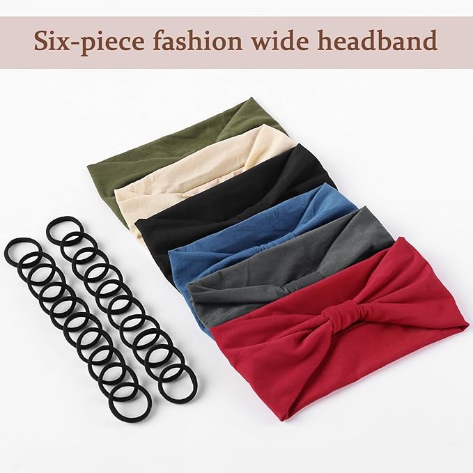 12 Pcs Stretchy Sport Headbands for Women,Absorbed Sport Headband Soft Twist Knotted Headbands for Yoga, Workout Daily Life