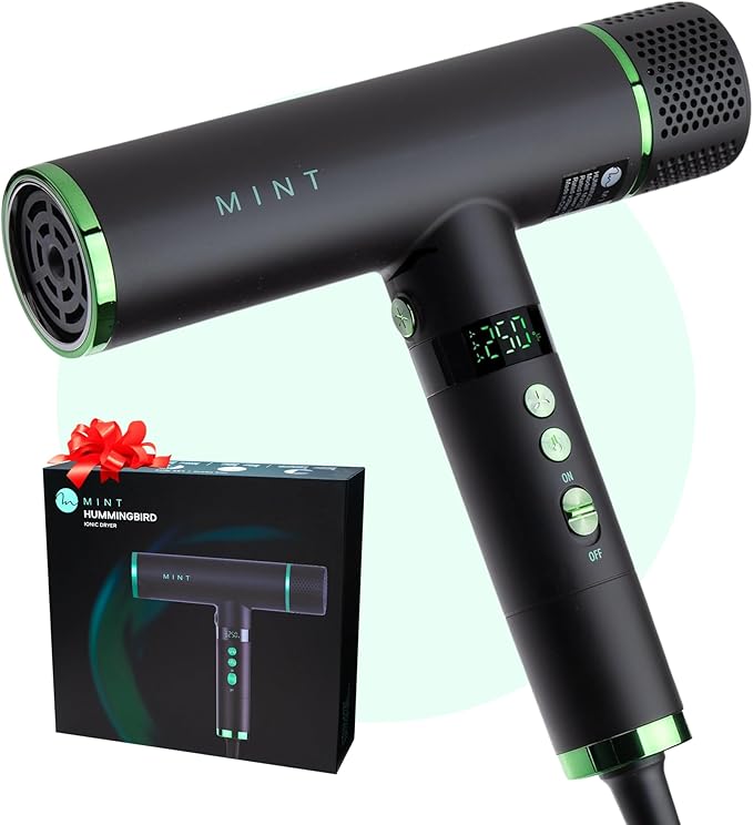 MINT Hummingbird Smart Professional Hair Dryer with Diffuser | Best Lightweight Blow Dryer with Brushless Motor | High Speed Ionic Hair Dryer with Ultra Quiet BLDC Motor