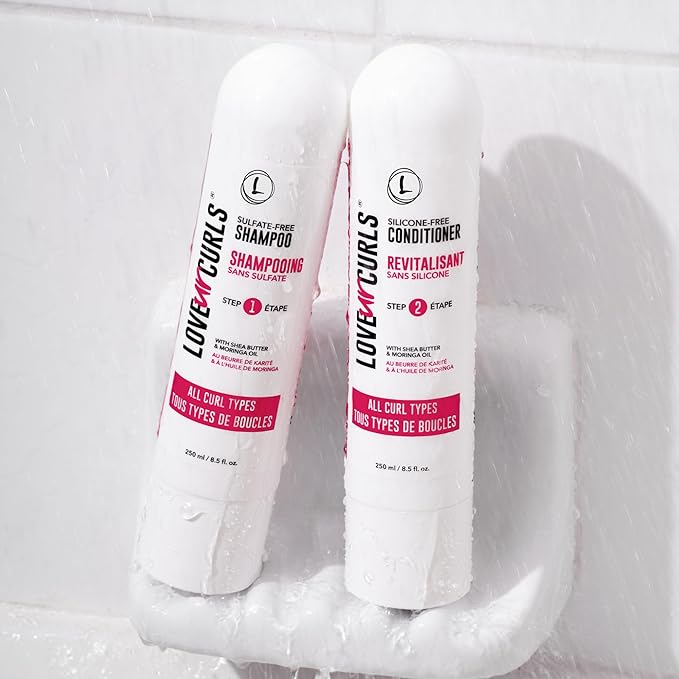Love Ur Curls Shampoo and Conditioner, Moisturizing and Scalp Cleansing for Curly, Wavy, or Kinky Coily Hair, Vegan and Silicone Free
