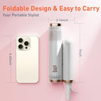 Quico Travel Hair Dryer with Dual Voltage, 120000 RPM Fast Drying Hair Dryers for Women with 500 Million Negative Ions, Thermo-Control Compact Hair Blow Dryer with Cold, 3 Heat & 3 Speed Settings