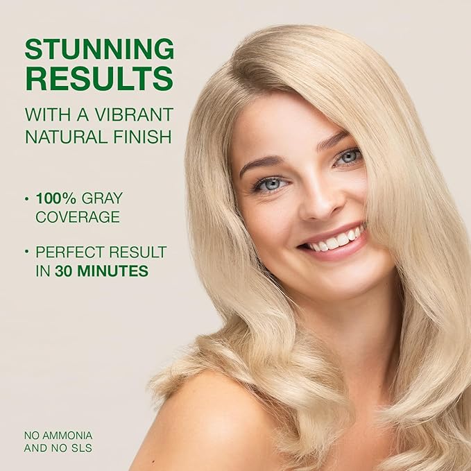 Naturigin Permanent Hair Color, 11.0 Extreme Blonde, Ammonia Free, 100% Gray Coverage, Nourishing Natural Formula, For All Hair Types, Long-Lasting, Vegan & Cruelty-Free, 1 Pack