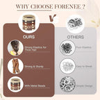 Hair Ties No Damage - 10PCS Ponytail Holders - Elastic Hair Ties for Thick Hair - Braided Hair Bands for Women Girls's Hair - Wood Grain