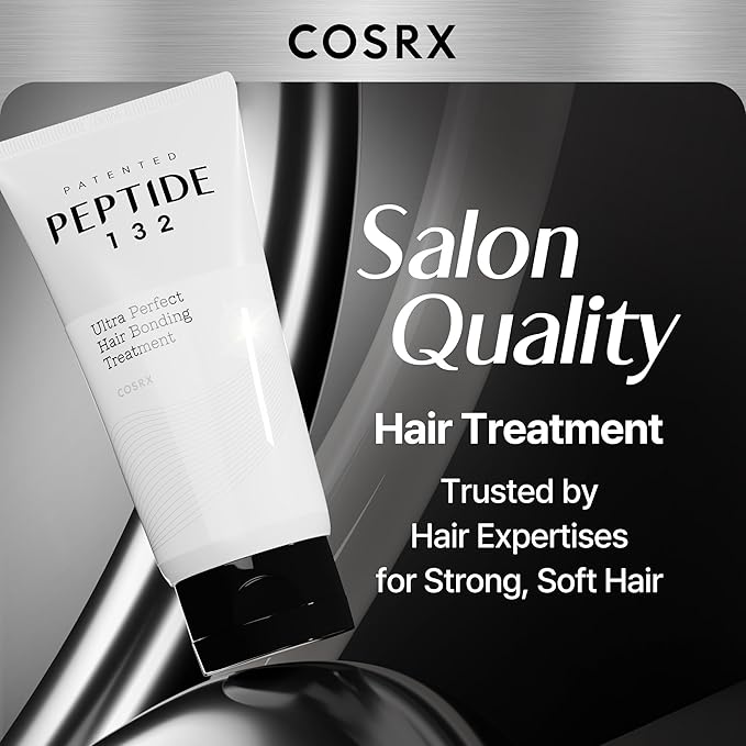 COSRX PEPTIDE 132 Hair Bonding Repair Treatment - Deep Conditioner Hair Mask for Damaged, Dry Hair, Repairs Breakage & Split Ends, For All Hair Types, Stocking Stuffers – 4.05 fl oz