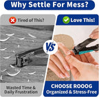 No Mess Nail Clippers with Catcher - Professional Heavy Duty Clippers for Men and Women, Ultra Sharp Fingernail & Toenail Clippers for Gifts, Travel, Clip Anywhere (Anti-Splash Design)