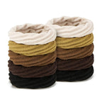 10 Pcs No Damage Hair Ties Thick Hair Elastic Rubber Bands Hair Accessories Scrunchies Seamless for Women