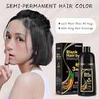 Bablabear Black Hair Dye Shampoo for Gray Hair, Semi-Permanent Hair Color Shampoo for Women and Men, Herbal Ingredients, 3 in 1 100% Grey Coverage.Lasts 30 Days/500ml/Natural herbal Ingredients
