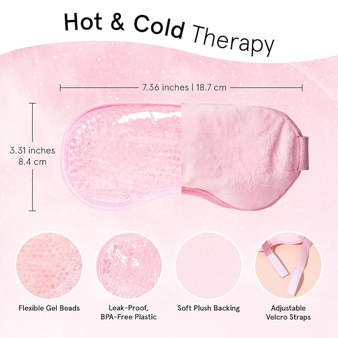 grace & stella Eye Wrinkle Pads and Patches - Cooling Eye Mask for Puffiness - Ice Mask - Gel to Reduce Wrinkles, Dark Circles, Eyebags, Migraines - Hot & Cold