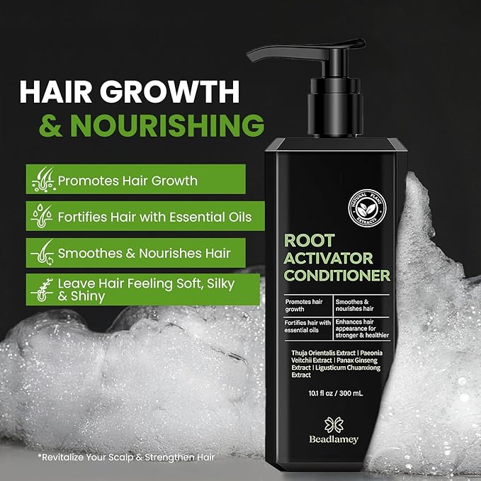 Root Activator Conditioner for Men and Women: Hair Growth Conditioner for Hair Loss and Thinning Hair - Smoothes, Nourishes & Fortifies Hair for Healthier Look- 10.1 fl oz / 300 mL