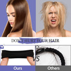 50Pcs Black Hair Ties for Women Girls,Cotton Seamless Hair Ties, Soft Ponytail Holders,No Crease No Damage Elastics Hair Bands with Box for Thick Heavy and Curly Hair (Black)