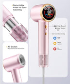 Hair Dryer, High-Speed Ionic Blow Dryer with Diffuser, 150,000 RPM Brushless Motor Blow Dryer for Fast Drying & 500M Negative Ionic Frizz Control, Low Noise Hair Dryers for Women Home Travel Salon