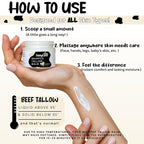 HolyCow Beef Tallow For Skin - Whipped Tallow Balm with Organic Jojoba Oil, Grass Fed Beef Tallow Face Moisturizer for Eczema, Baby, Lip Balm - Lotion For Extremely Dry Skin (Vanilla Bean)