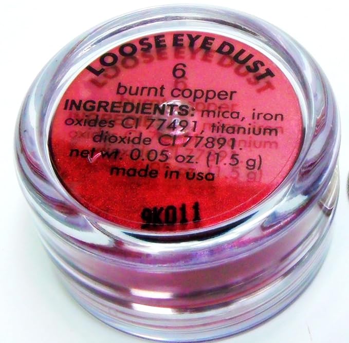 Beautiful Deep Mauve Burnt Copper Velvet Red Vegan Loose Eyeshadow Powder Pigment, Single Glitter Mineral Dust Jar Pot; Talc, Paraben & Cruelty Free, No Animal Testing