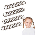 200 Pieces No Crease Elastic Hair Ties,2.5 cm in Diameter Small Hair Elastics,Baby hair Ponytail Holders for Women,Girls and Kids(2 mm x 2.5 cm, Brown)