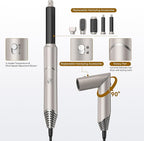 Hair Dryer Brush 5 in 1, Blow Dryer Brush Set with Air Curler Wrap Hair Styler, Negative Ionic Blow Dry Brush, Detachable Hair Tool for Curling, Volumizer,Straightener,Drying