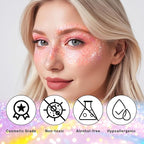 DAGEDA Light Pink Body Glitter Stick,Sparkly Face Glitter Makeup,Holographic Hair Glitters Mermaid Makeup Rave Outfits for Women, Shimmer Face Paint Stick Singer Concert Accessories