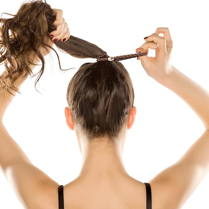 Hair Ties No Damage, Funtopia 30 Pcs Ponytail Holders Braided Hair Ties for Thick Hair, Elastics Hair Bands for Women Hair