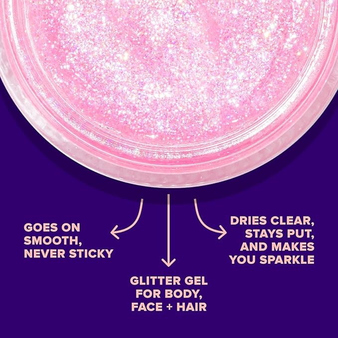 UNICORN SNOT Holographic Face Glitter & Body Glitter Gel | Holiday Glitter Makeup: Stocking Stuffers & Christmas Gift | Hair Glitter, Vegan & Cruelty-Free, 1.7 oz 3-Pack (Flamingo/UV/Bling)