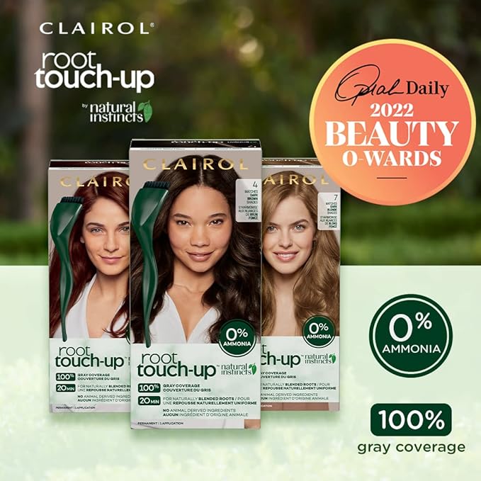 Clairol Root Touch-Up by Natural Instincts Permanent Hair Dye, 5C Cool Brown Hair Color, Pack of 2