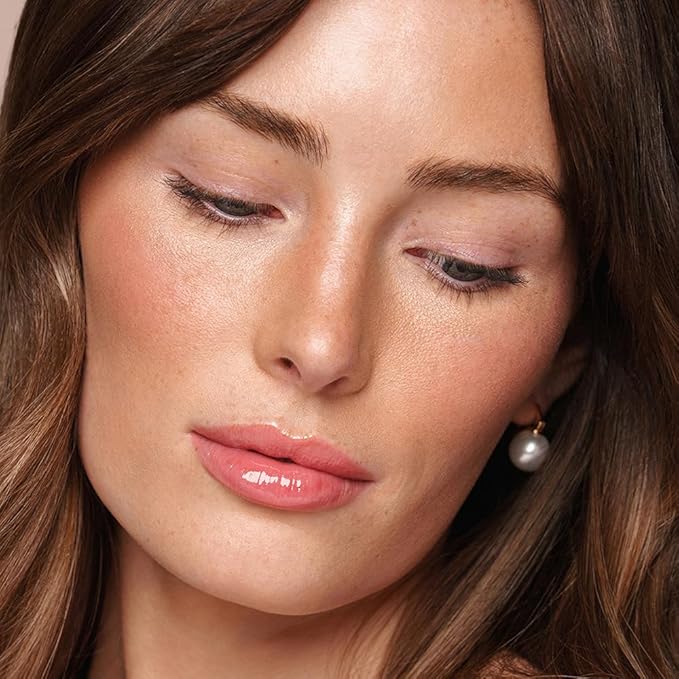 Jouer Essential Tinted Hydrating Lip Oil Gloss – Moisturizing Dry Lip Treatment Serum - Fragrance Free Tinted Lip Oil - Jojoba Seed Oil and Apricot Oil Formula