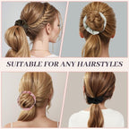 5Pcs Satin Scrunchies for Women, Softer Than Silk Scrunchies, Fashion No Crease Hair Ties for Thin Thick Hair,Soft Hair Bands No Damage for Girls, Ideal Gifts for Women (Set 5)