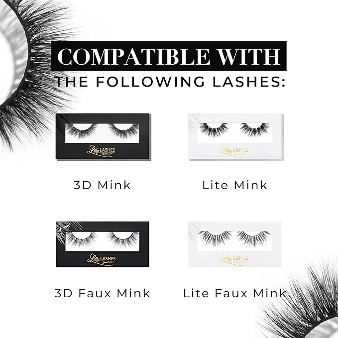 Lilly Lashes Power Liner Eyelash Glue for False Lashes | Clear Lash Glue | Quick Dry, Waterproof, Lash Adhesive | Vegan & Cruelty Free