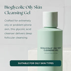 Bioglycolic Oily Skin Cleansing Gel - Glycolic Acid Face Cleanser for Extremely Oily/Problem-Prone Skin - Cruelty Free - Made in the USA - 6 fl oz