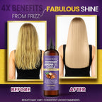 Natural Riches Purple Moroccan Argan Oil for Hair with Linseed Extract, Anti-Brass Formula for Blonde, Silver, Platinum & Grey Hair Neutralize Yellow Tone, Smooths Frizz & Restore Shine 8 fl oz