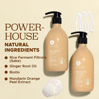 Luseta Rice Water Shampoo and conditioner Set Strengthening & Nourishing Revitalizes Shine for All Hair Types Hydrating & Frizz Control for Women and Men 33.8oz*2