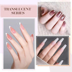 CANNI 9ml Hema-Free Jelly Gel Nail Polish Set- 6Pcs Jelly Nude Pink Neutral Transparent Milky White Colors Kit,Soak Off LED Manicure Kit DIY at Home Salon Gifts for Women Girls