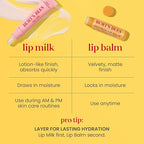 Burt’s Bees Stocking Stuffers, Lip Milk, Daily Lip Moisturizer, Sweet Strawberry, Vitamin Enriched Moisturizing Lip Balm with Almond Milk and Jojoba Oil, Hydrating for Softer Lips, 1 Tube, 0.34 Fl Oz