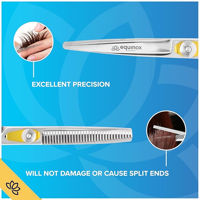 Equinox Professional Razor Edge Hair Cutting/Thinning Scissor Set/2, 6.5"