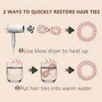 14 Pcs Women Ponytail Braid Hair Elastic No Crease Spiral Hair Ties, Girls Multi-color Waterproof Coil Hair Accessories (Medium Hair Ties)