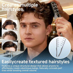 Volugrip Fringe Comb, Textured Styling Comb, Fluffy Curly Hair Comb for Volume & Fringe Parting, Anti-Frizz Styling Tool for Men & Women (Pink+Green)