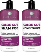 Color Safe Shampoo and Conditioner Set – Anti-Fade Protection for Color Treated, Dyed & Highlighted Hair – Sulfate & Paraben Free, Hydrating Formula with Rosemary, Coconut & Argan Oil for Women & Men